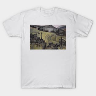 Welsh Abstract Valley Painting Wales T-Shirt